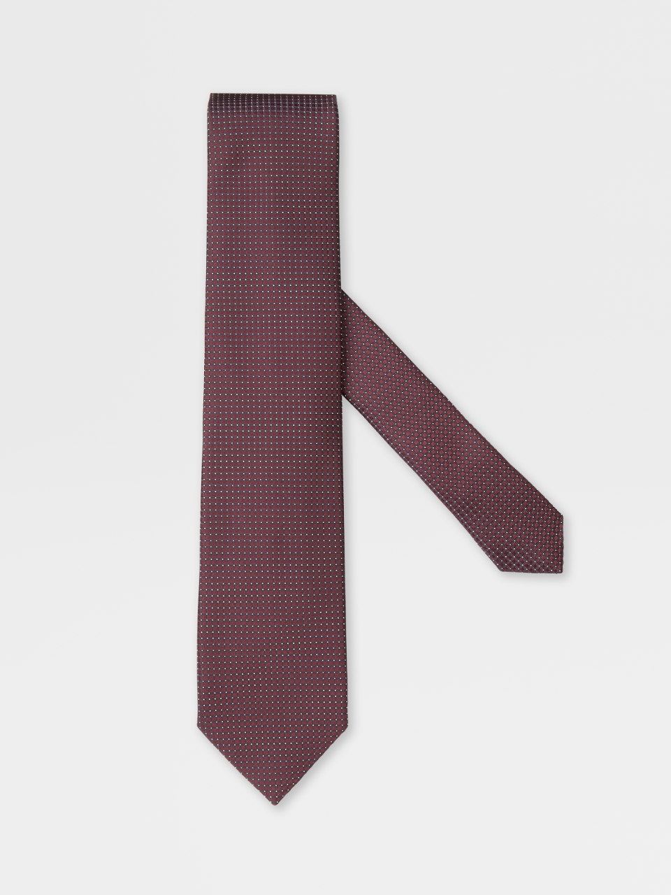 砖红色桑蚕丝领带